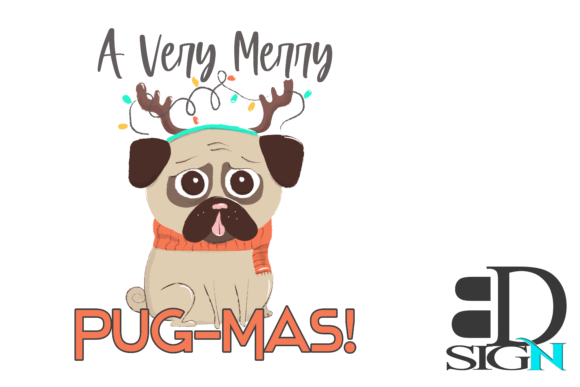 A Very Merry Pug-Mas to You: A Graphic Design Asset for Crafts