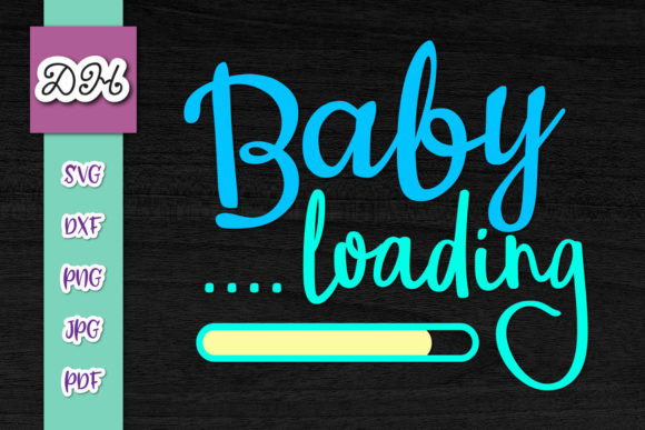 Baby Loading Please Wait Pregnant Print Graphics and Crafts