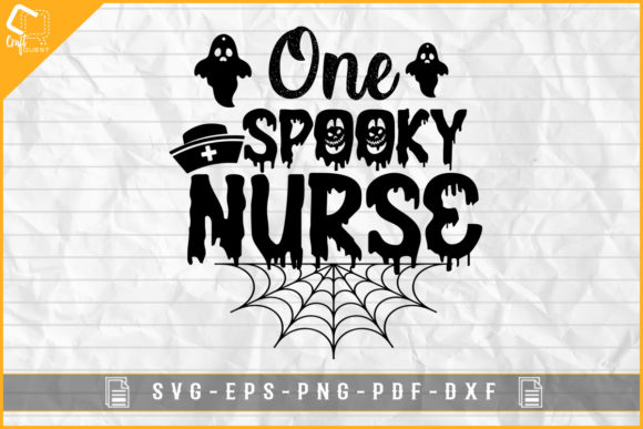 Halloween T-shirt One Spooky Nurse Graphics for Crafts