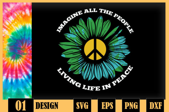 Imagine All the Peace Living in Peace Graphics for Crafts