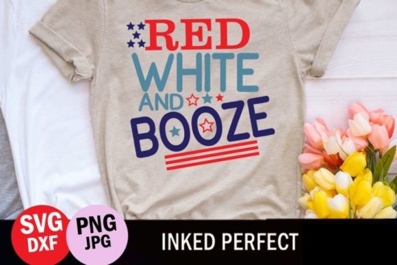 Red White and Booze Graphics for Crafts & Seasonal Sales